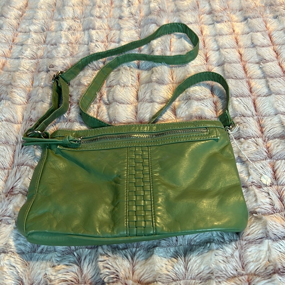 Bueno leather Green Crossbody